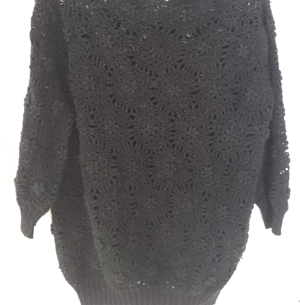 NEW VTG CLASSIC CREATION BLACK HAND CROCHET SMALL